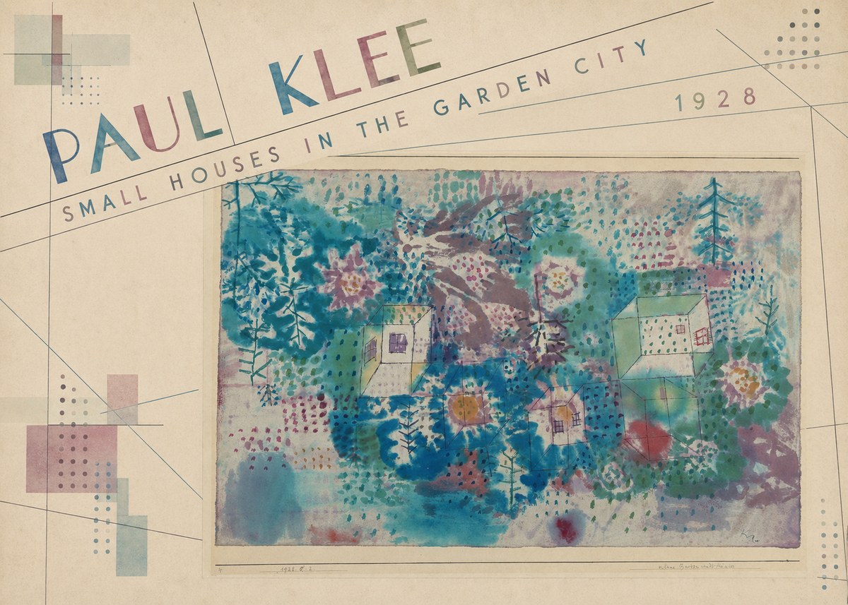 Paul Klee Small Houses in the Garden City No6 - Affiche