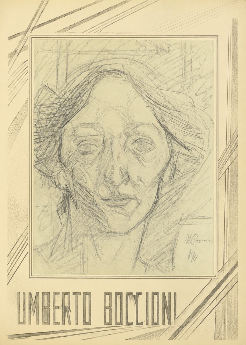 Umberto Boccioni Head of a Woman No1 - Affiche