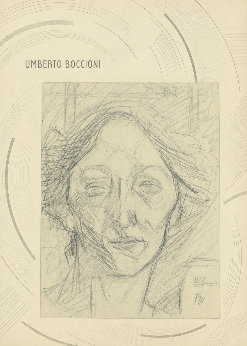 Umberto Boccioni Head of a Woman No6 - Affiche
