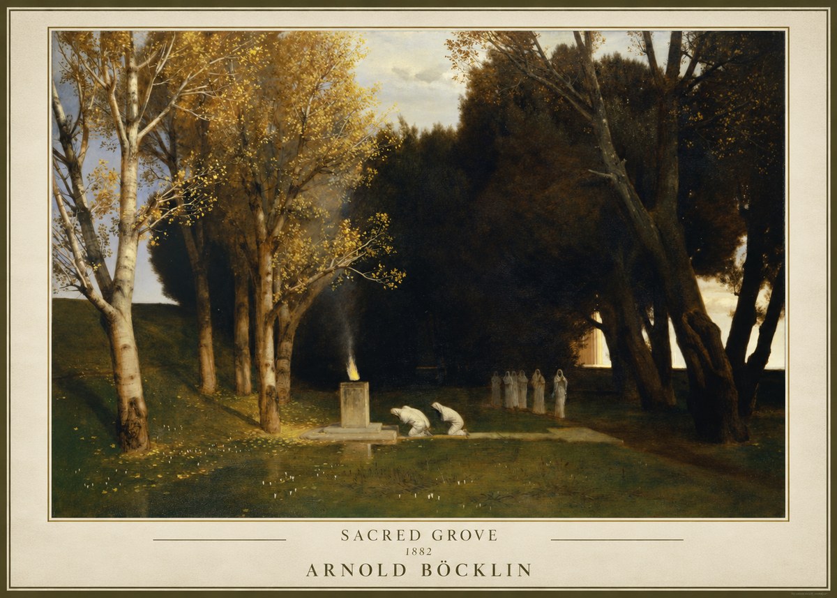 Arnold Böcklin Sacred Grove I No1 - Affiche