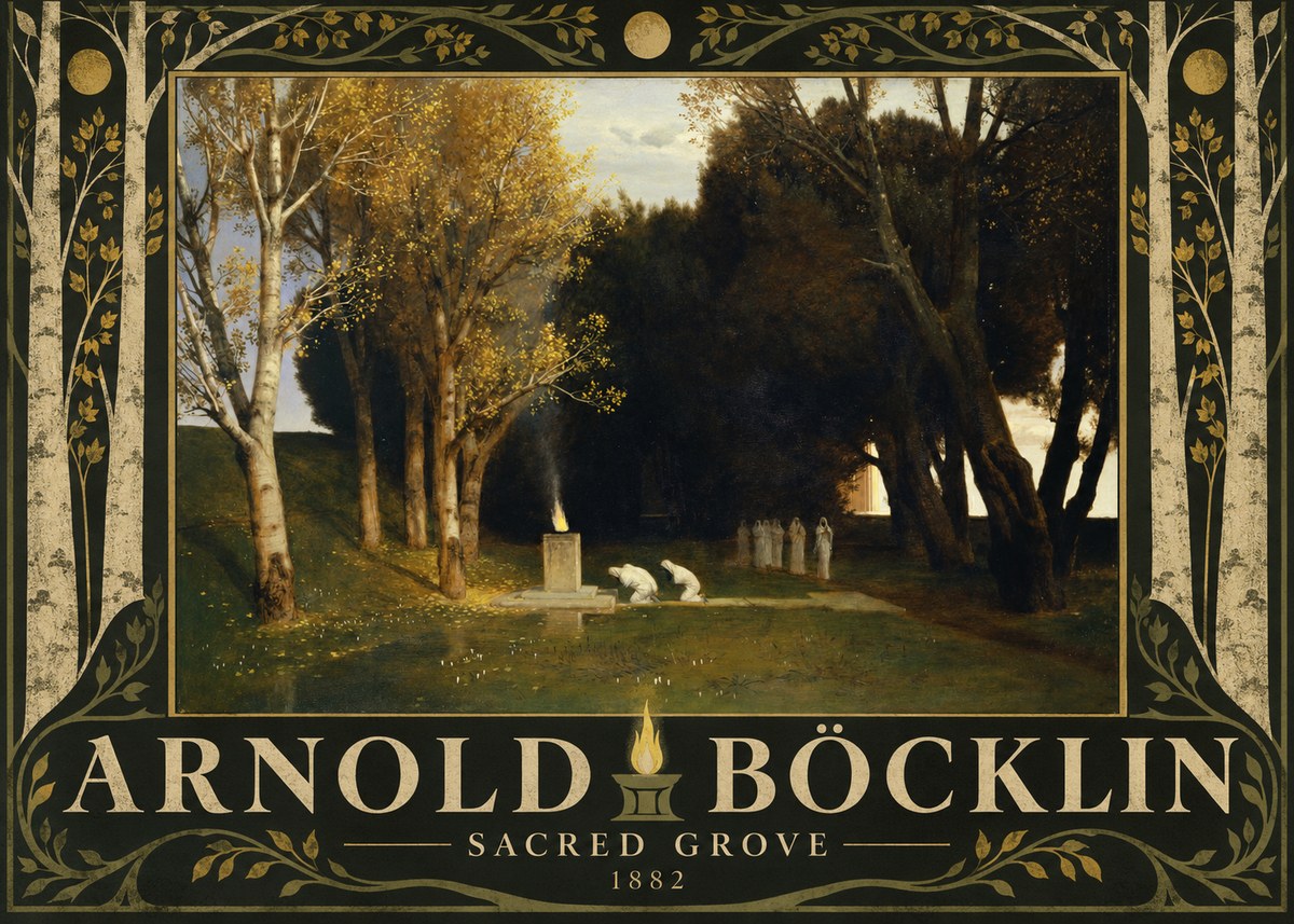 Arnold Böcklin Sacred Grove I No5 - Affiche
