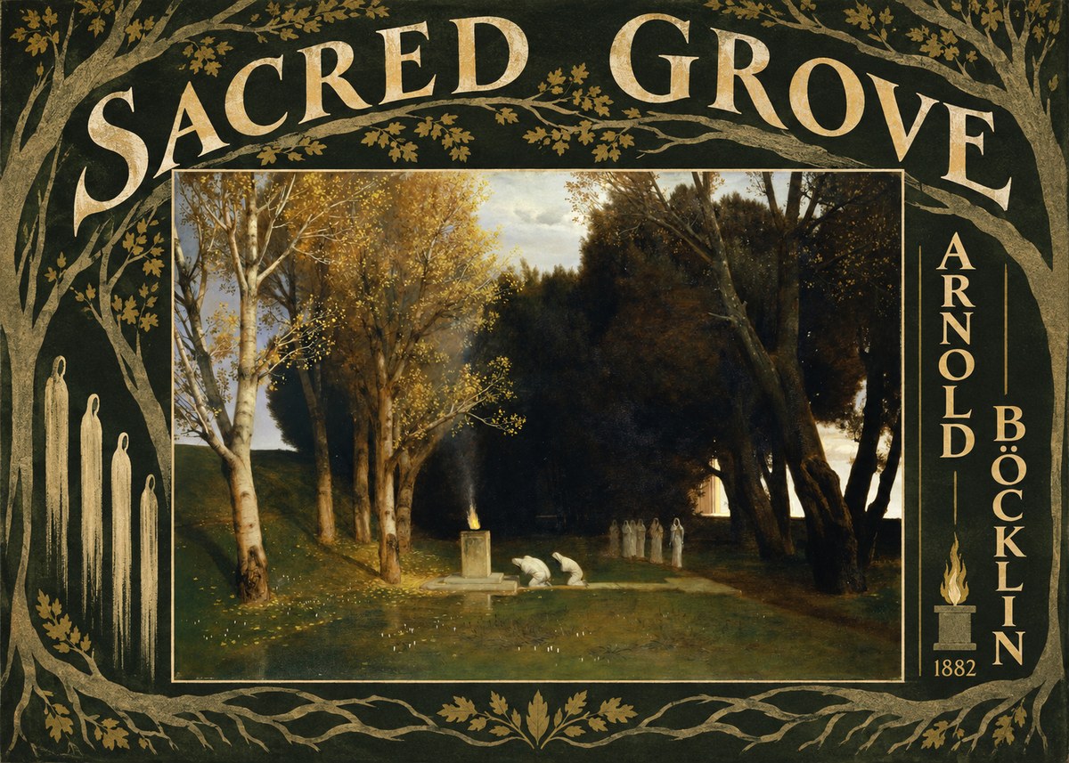 Arnold Böcklin Sacred Grove I No6 - Affiche