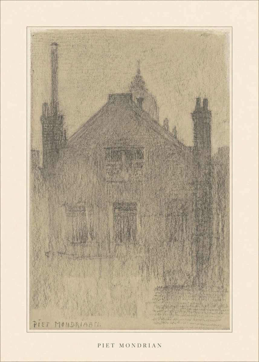 Piet Mondrian House Study No3 - Affiche