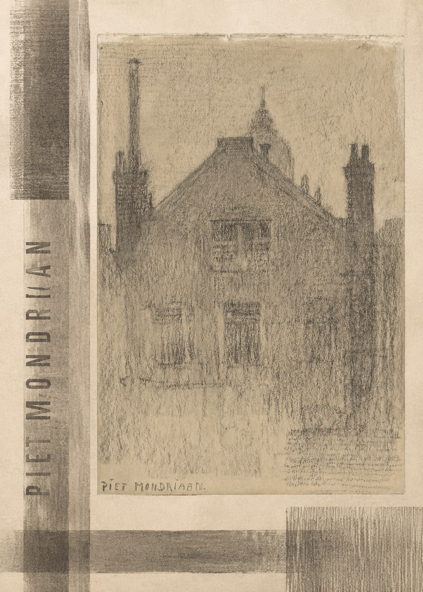 Piet Mondrian House Study No4 - Affiche