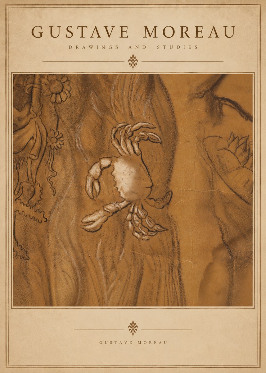 Gustave Moreau Crab Study No6 - Affiche