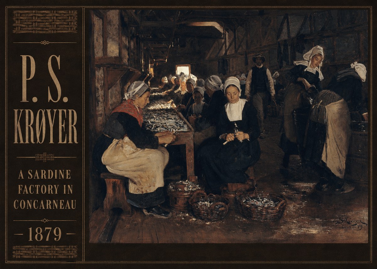 P.S. Krøyer A Sardine Factory in Concarneau No2 - Affiche