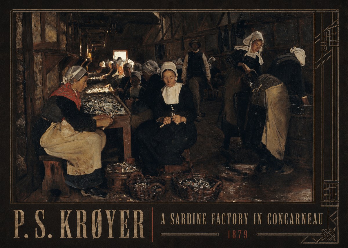 P.S. Krøyer A Sardine Factory in Concarneau No4 - Affiche
