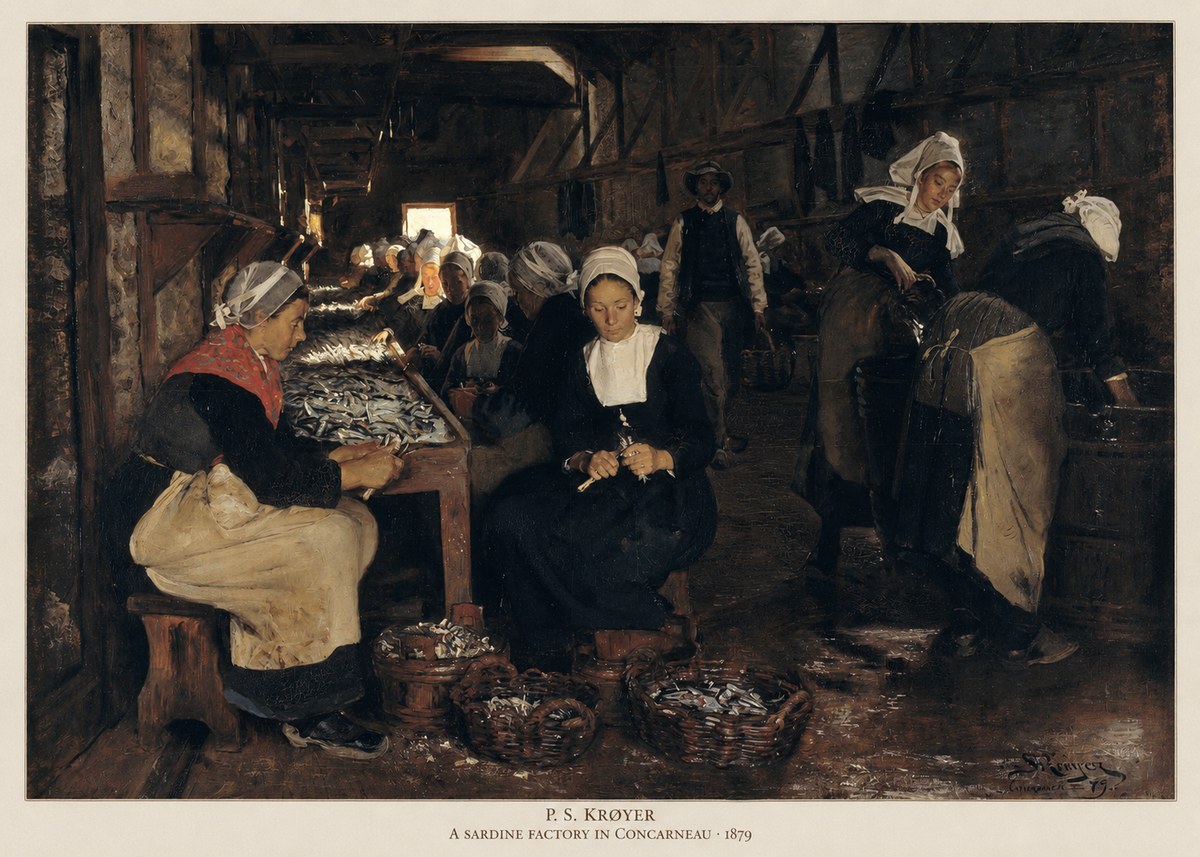 P.S. Krøyer A Sardine Factory in Concarneau No6 - Affiche