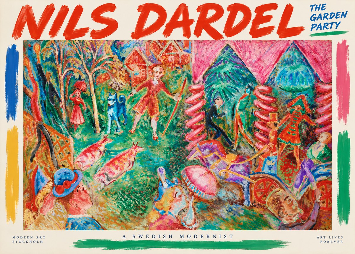 Nils Dardel The Garden Party No3 - Affiche