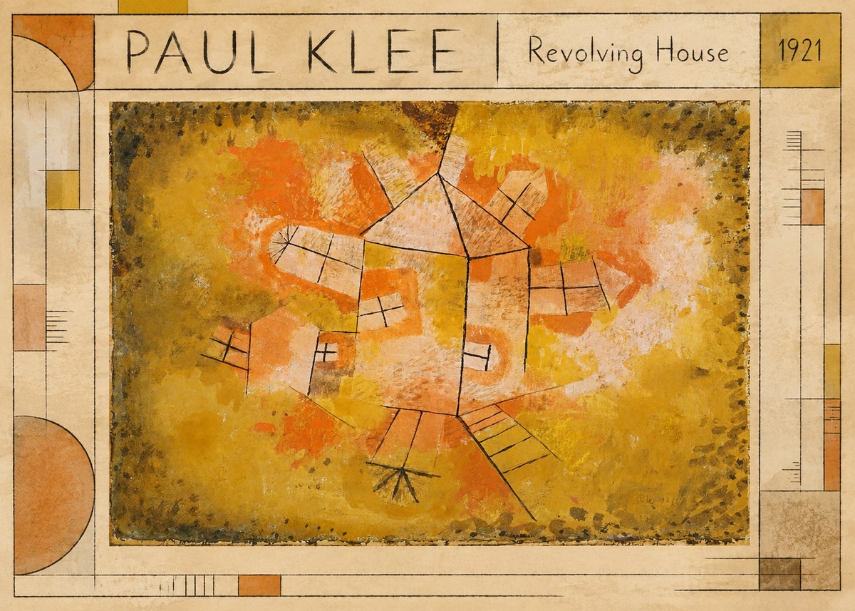 Paul Klee Revolving House No1 - Affiche