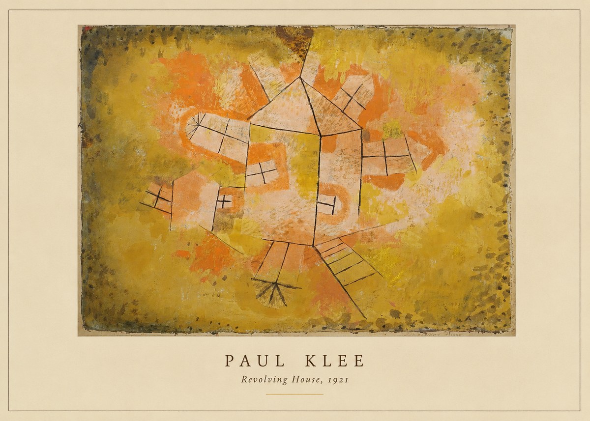 Paul Klee Revolving House No4 - Affiche