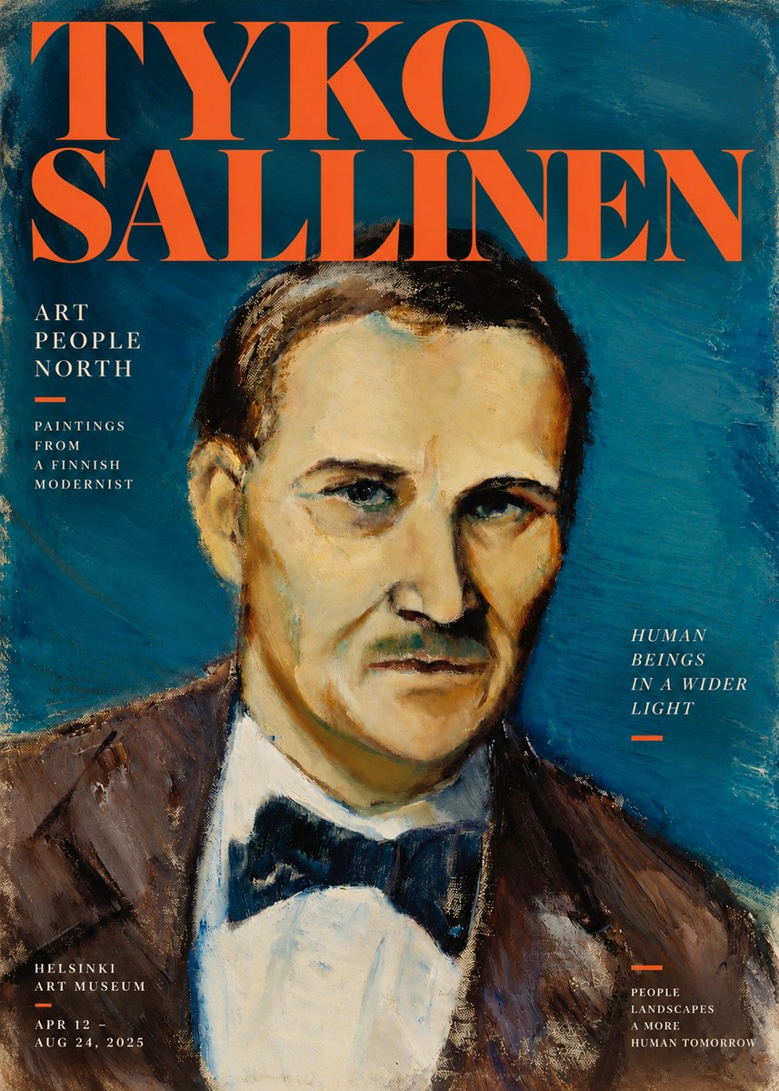 Tyko Sallinen Portrait of a Man I No2 - Affiche