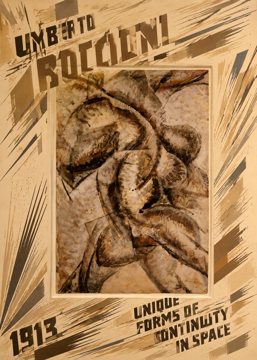 Umberto Boccioni Unique Forms of Continuity in Space No6 - Affiche