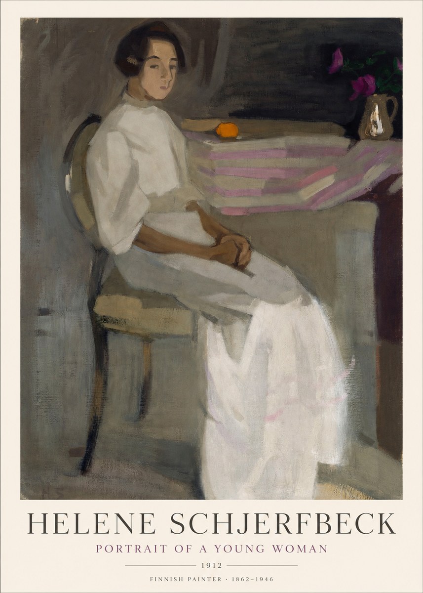 Helene Schjerfbeck Portrait of a Young Woman No1 - Affiche