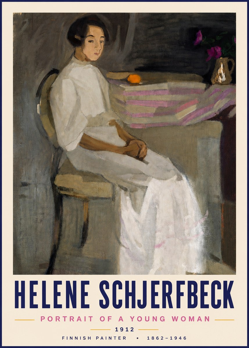 Helene Schjerfbeck Portrait of a Young Woman No4 - Affiche