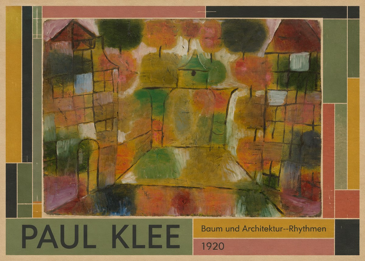 Paul Klee Baum Und Architektur--rhythmen No1 - Affiche