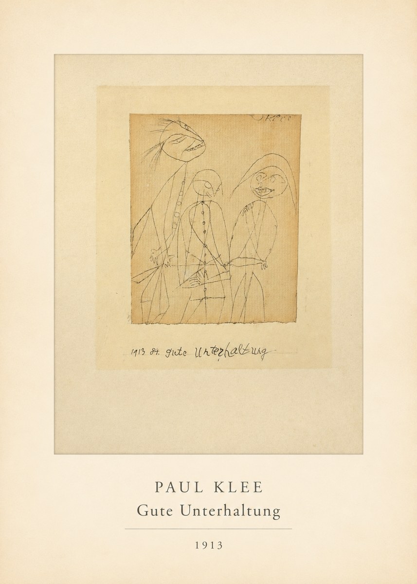 Paul Klee Gute Unterhaltung No4 - Affiche