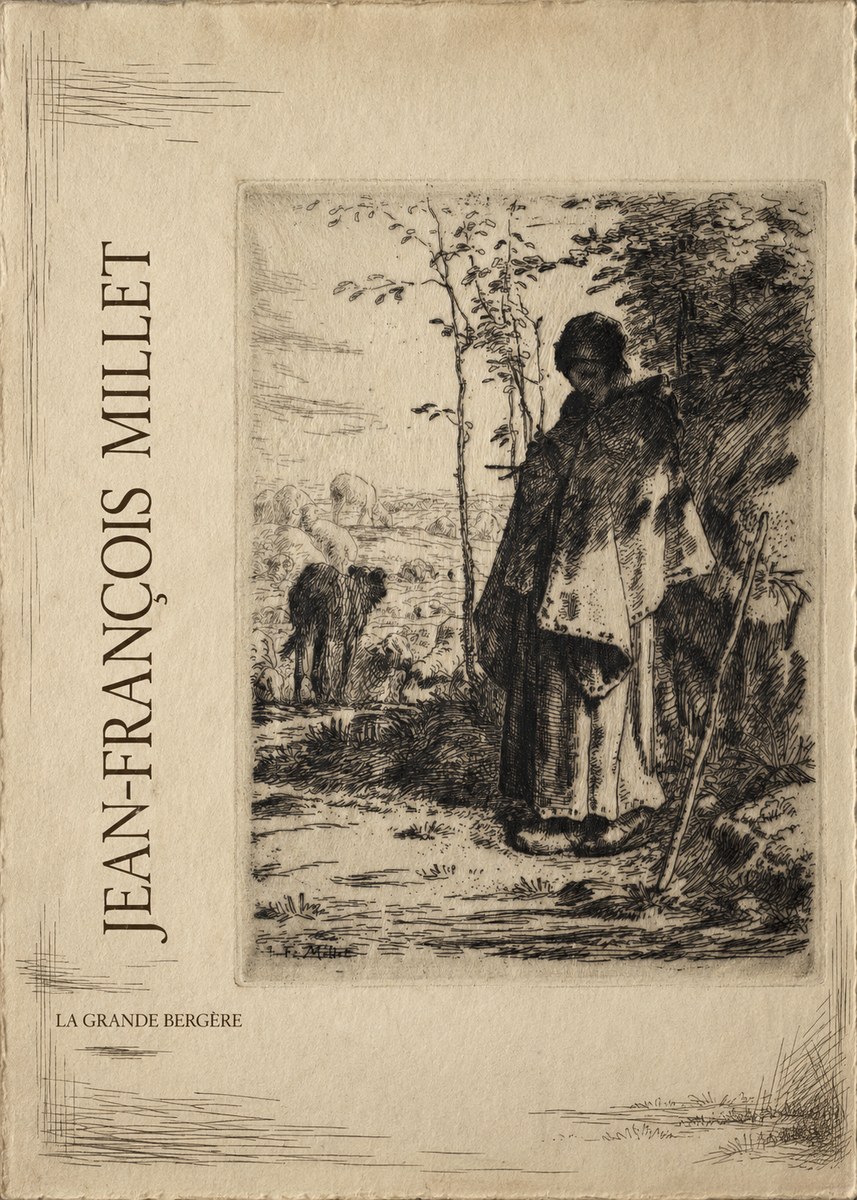 Jean-François Millet La Grande Bergère No2 - Affiche