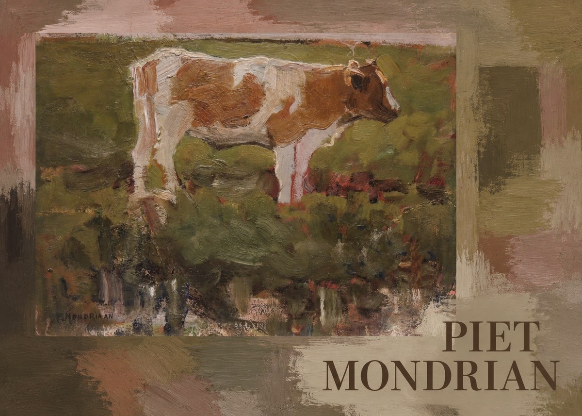 Piet Mondrian Cow No4 - Affiche