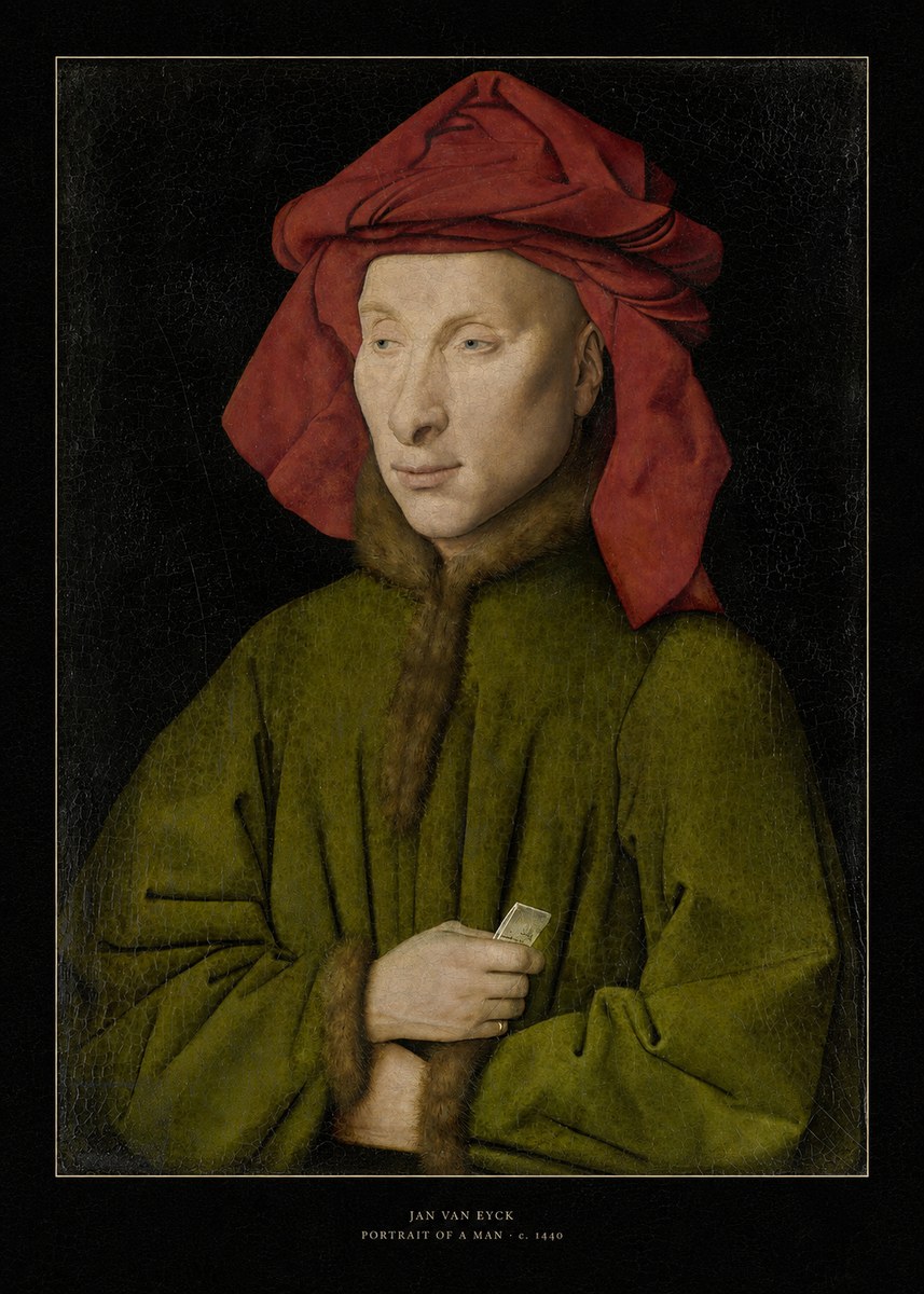 Jan van Eyck Portrait of a Man I No6 - Affiche