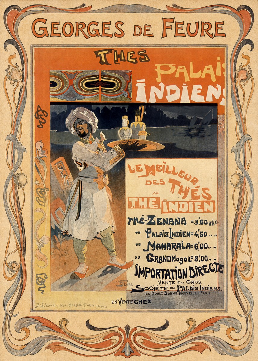 Georges de Feure Thés Palais Indien No1 - Affiche