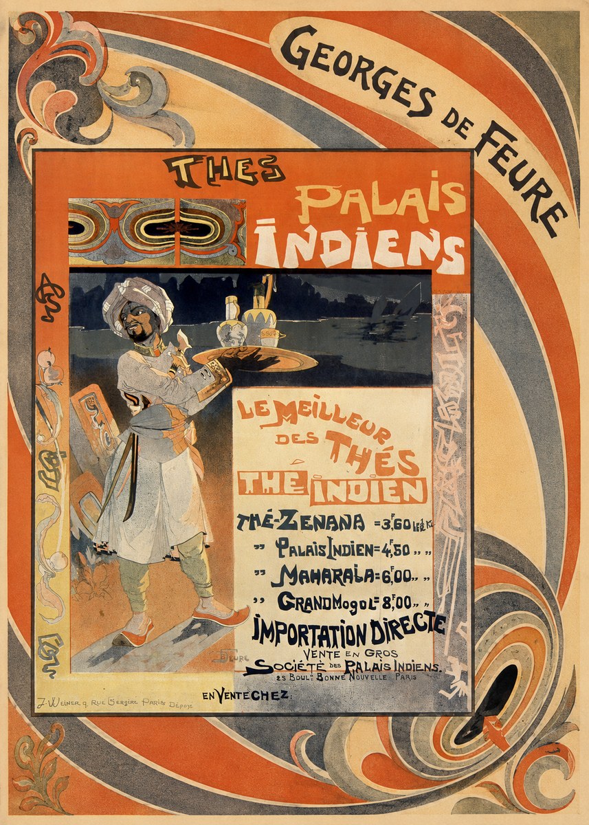 Georges de Feure Thés Palais Indien No4 - Affiche