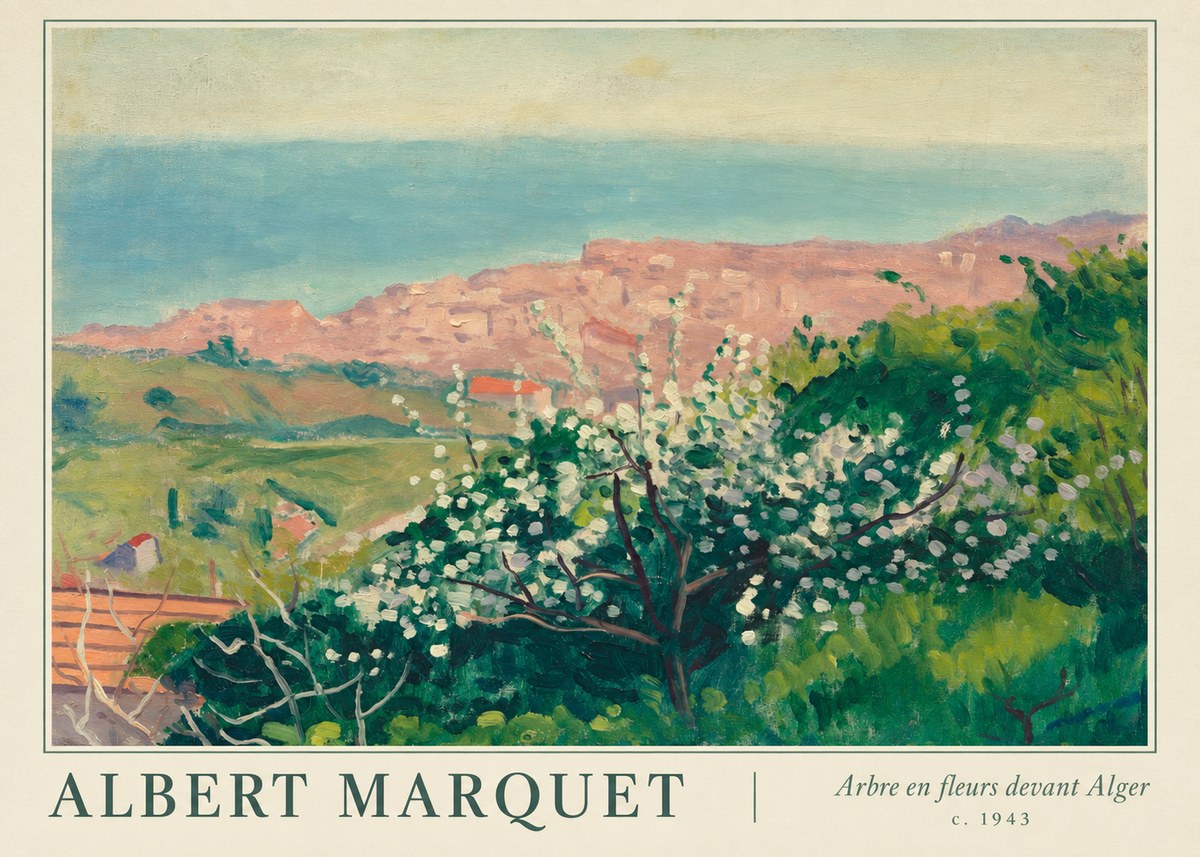 Albert Marquet Arbre En Fleurs Devant Alger No1 - Affiche