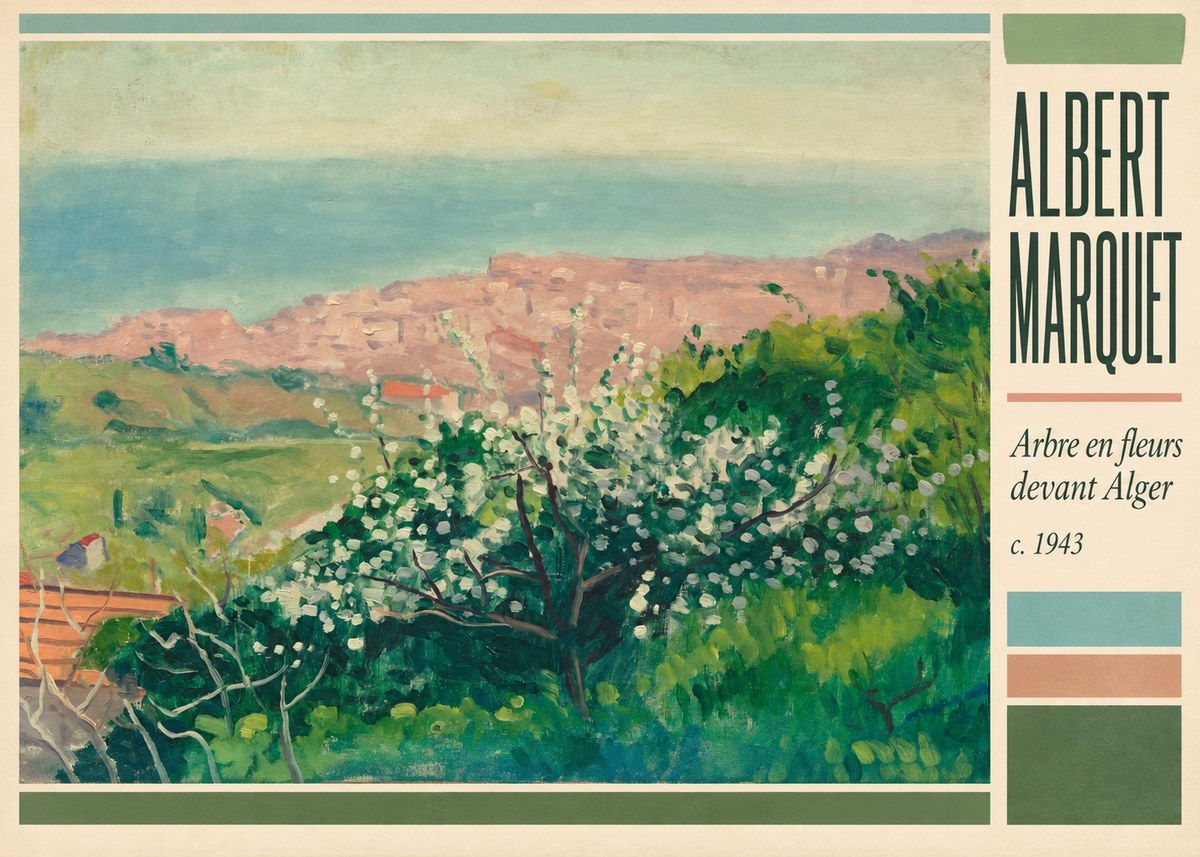 Albert Marquet Arbre En Fleurs Devant Alger No2 - Affiche