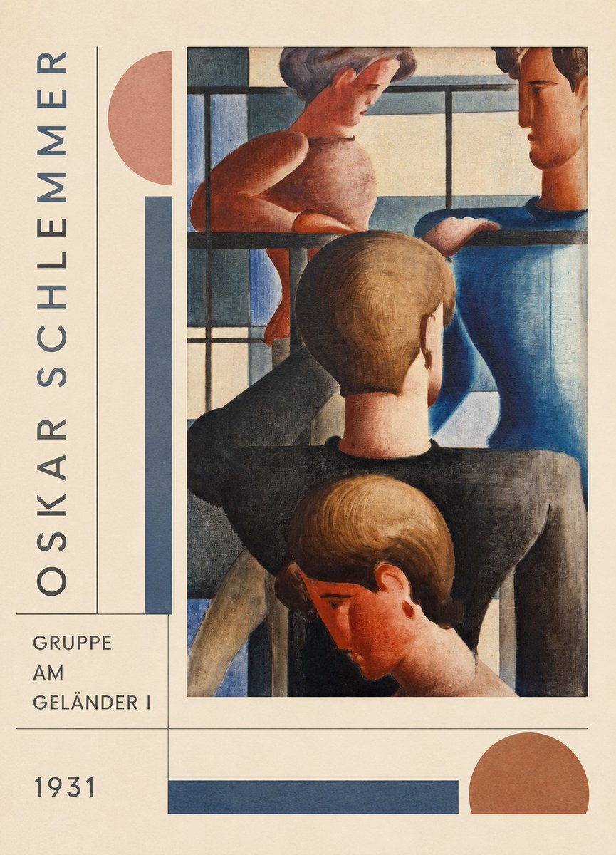 Oskar Schlemmer Gruppe Am Geländer I No2 - Affiche
