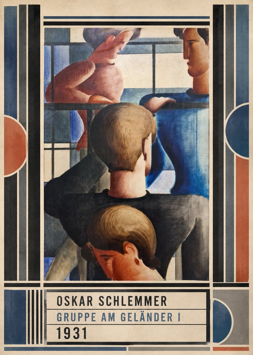 Oskar Schlemmer Gruppe Am Geländer I No5 - Affiche
