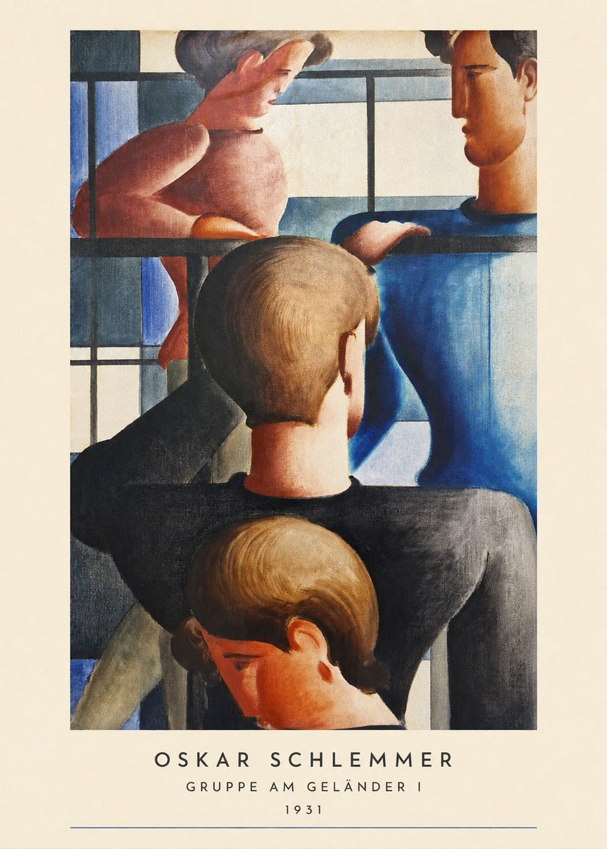 Oskar Schlemmer Gruppe Am Geländer I No6 - Affiche