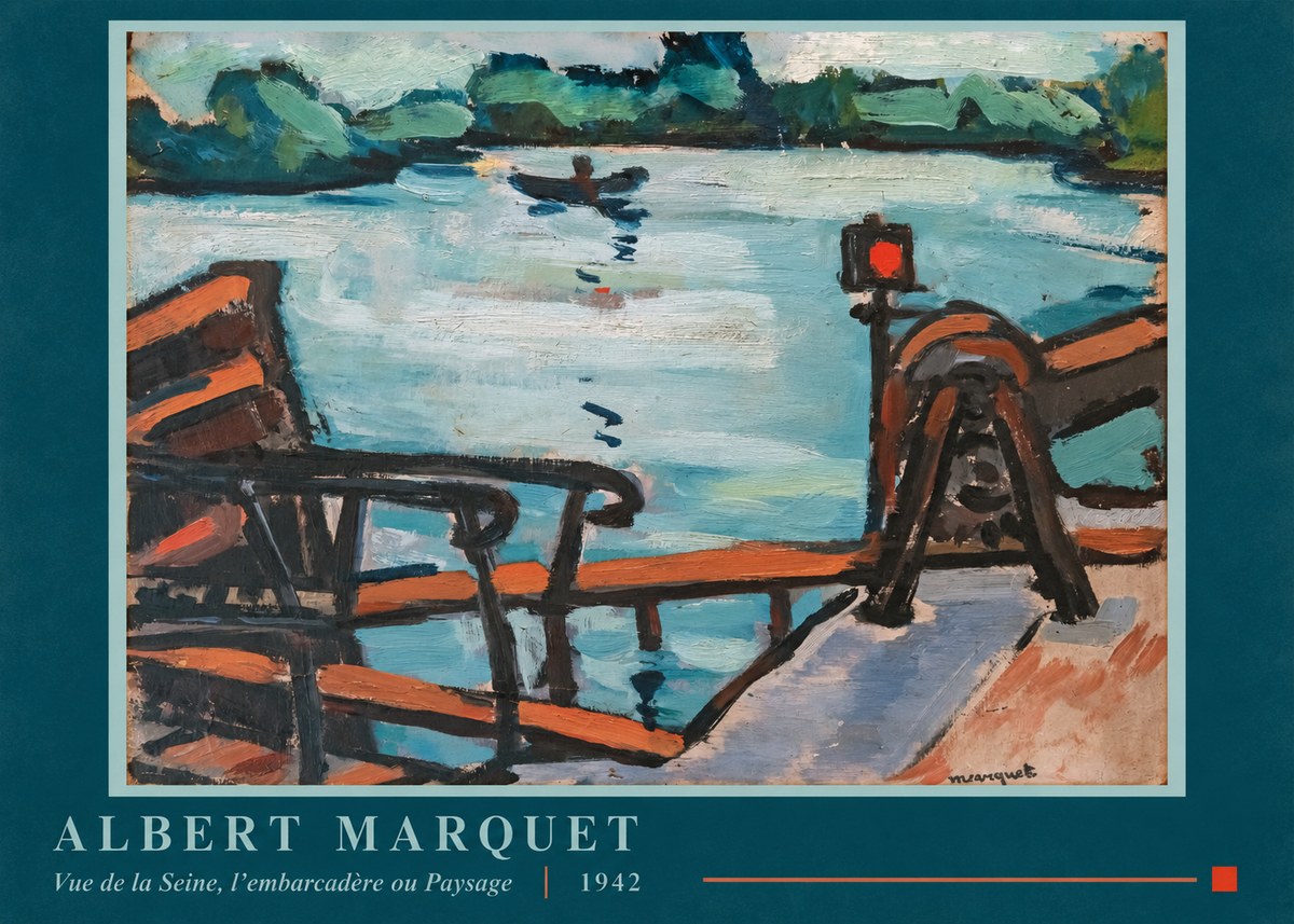 Albert Marquet Vue De La Seine, L'embarcadère Ou Paysage No5 - Affiche