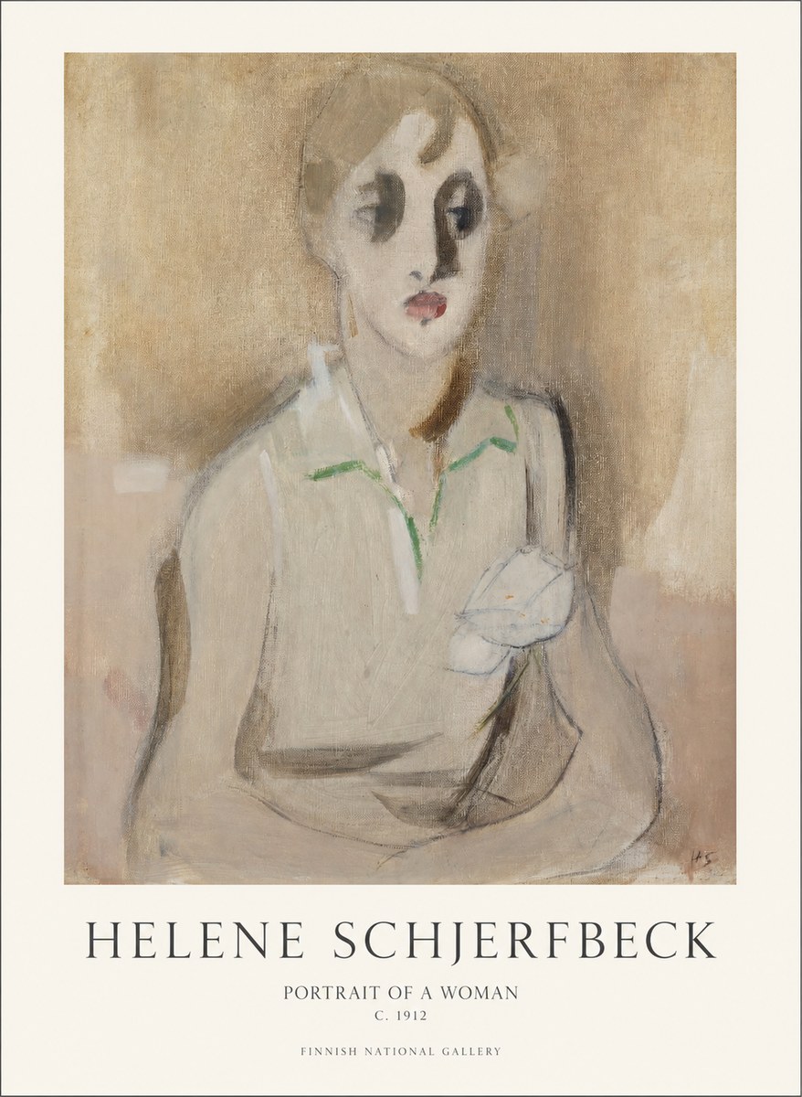Helene Schjerfbeck Portrait of a Woman I No1 - Affiche