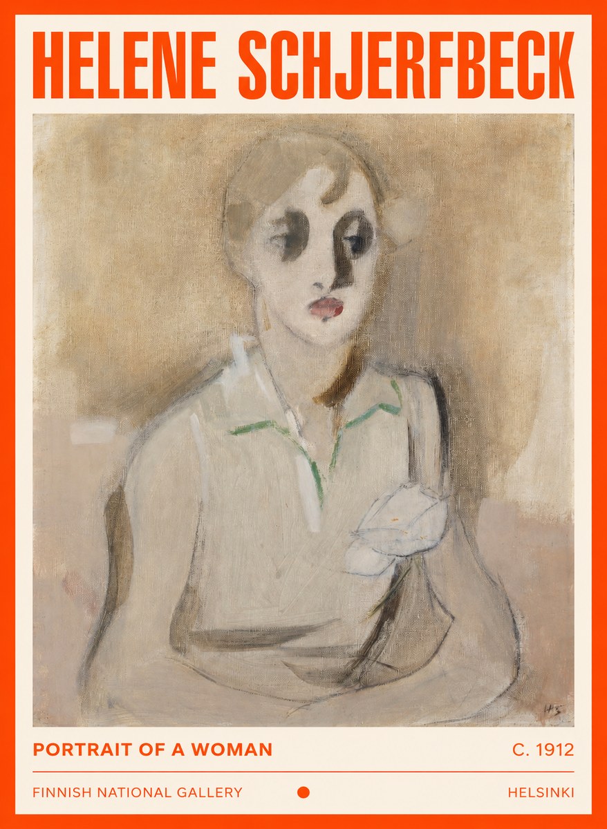 Helene Schjerfbeck Portrait of a Woman I No2 - Affiche