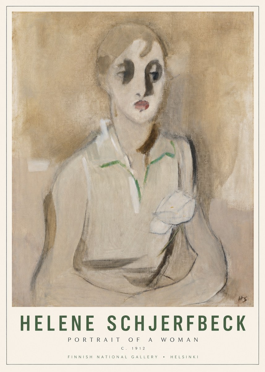 Helene Schjerfbeck Portrait of a Woman I No6 - Affiche