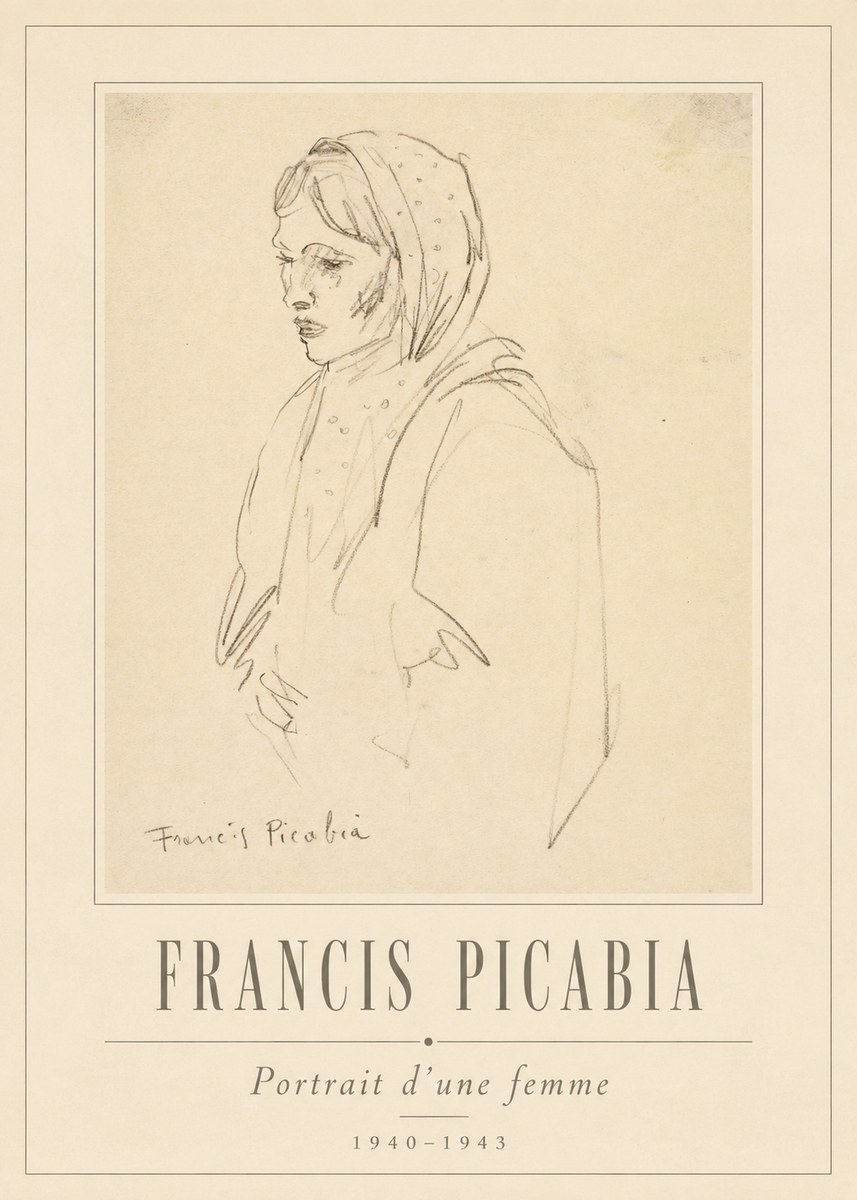 Francis Picabia Portrait D'une Femme No1 - Affiche