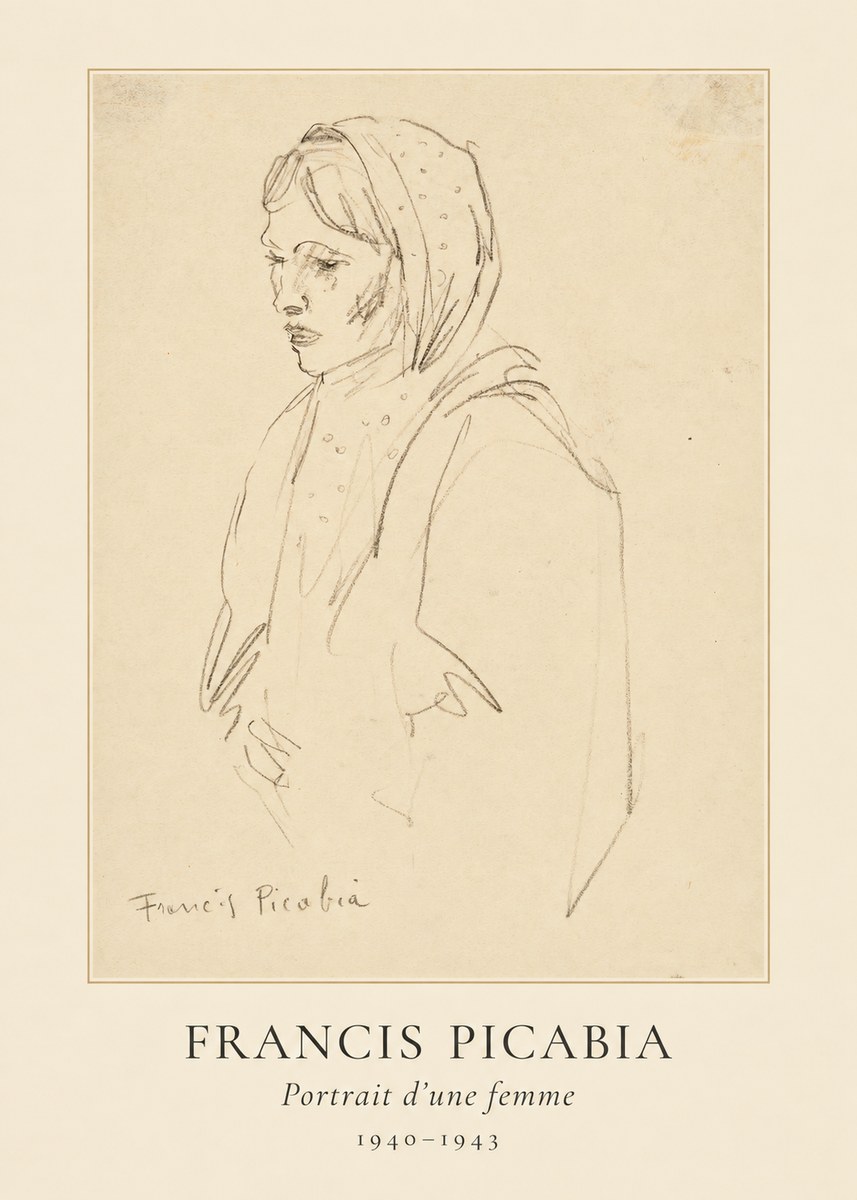 Francis Picabia Portrait D'une Femme No5 - Affiche