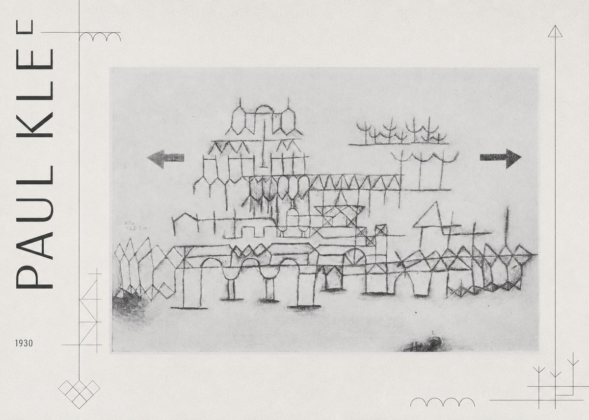 Paul Klee Architektur No3 - Affiche
