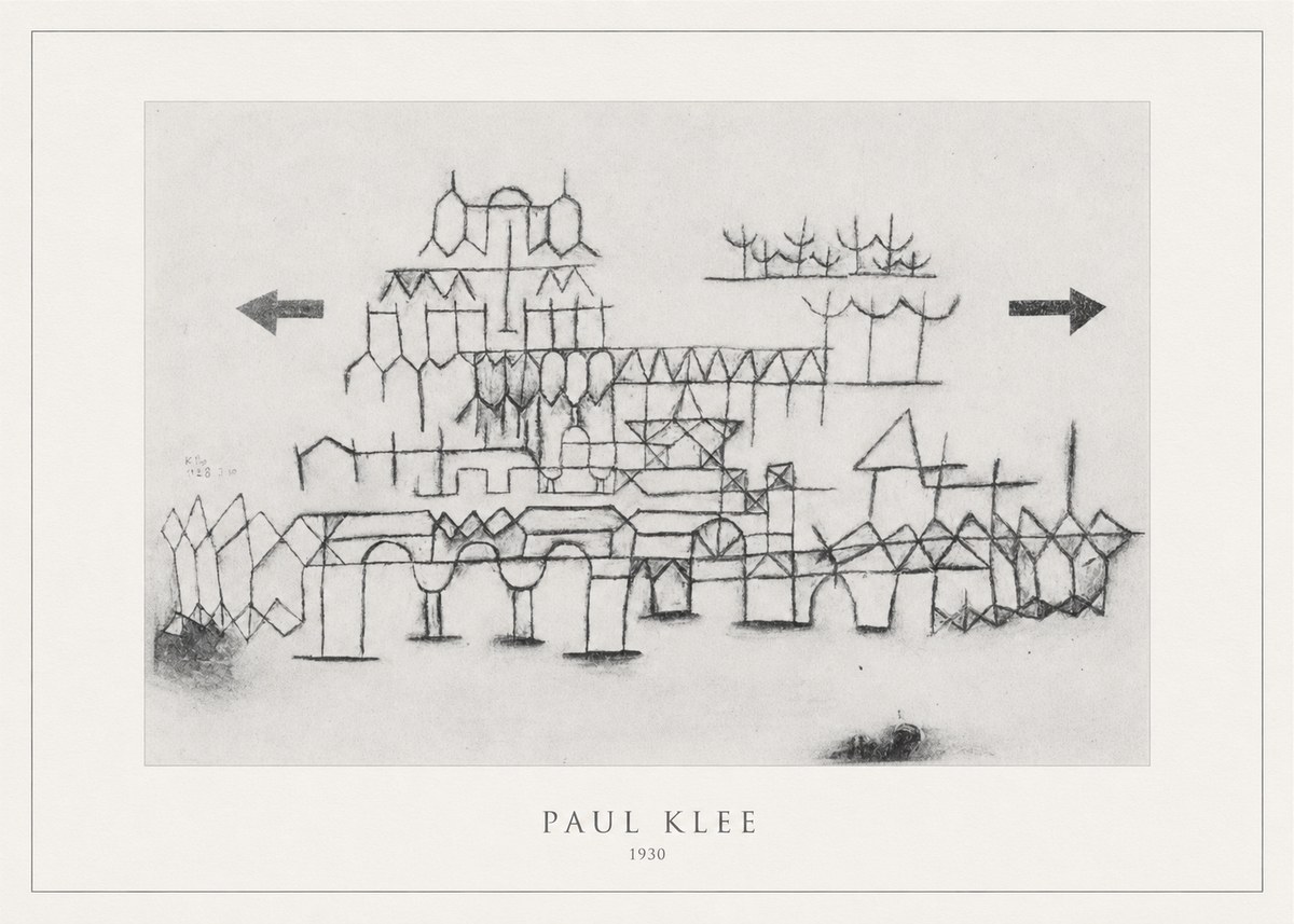 Paul Klee Architektur No4 - Affiche