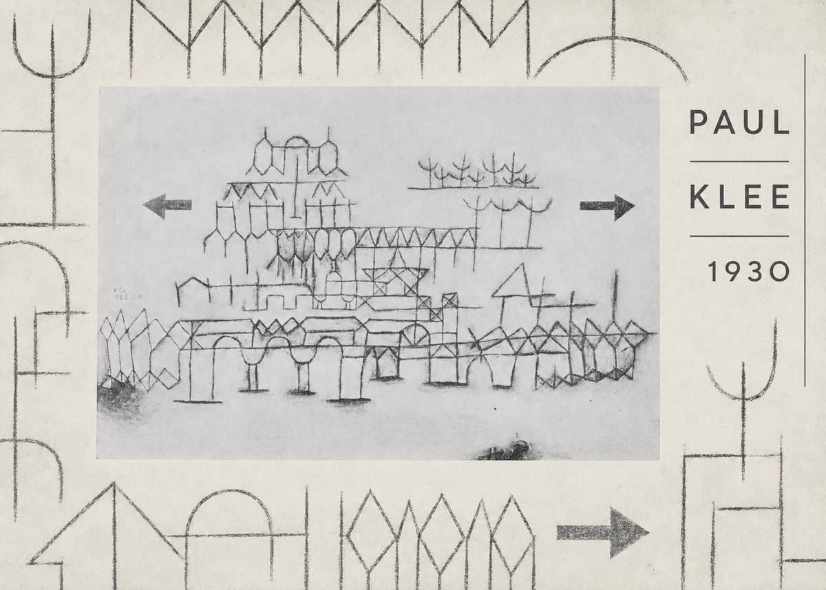 Paul Klee Architektur No6 - Affiche