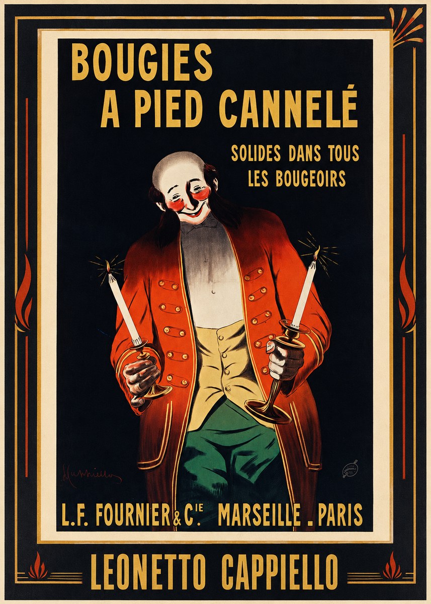 Leonetto Cappiello Bougies a Pied Cannelé No1 - Affiche