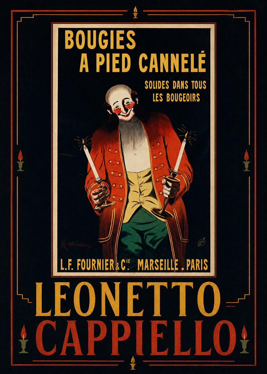 Leonetto Cappiello Bougies a Pied Cannelé No5 - Affiche