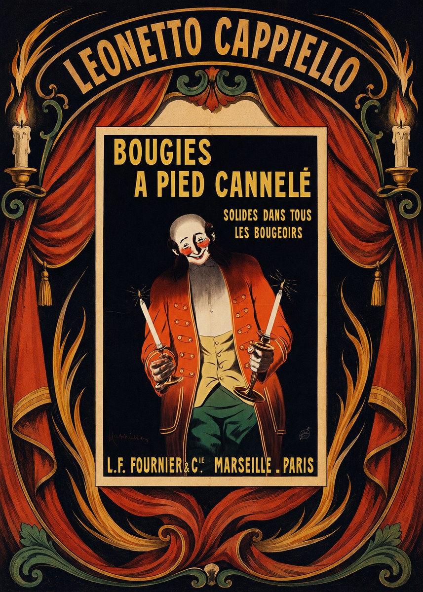 Leonetto Cappiello Bougies a Pied Cannelé No6 - Affiche