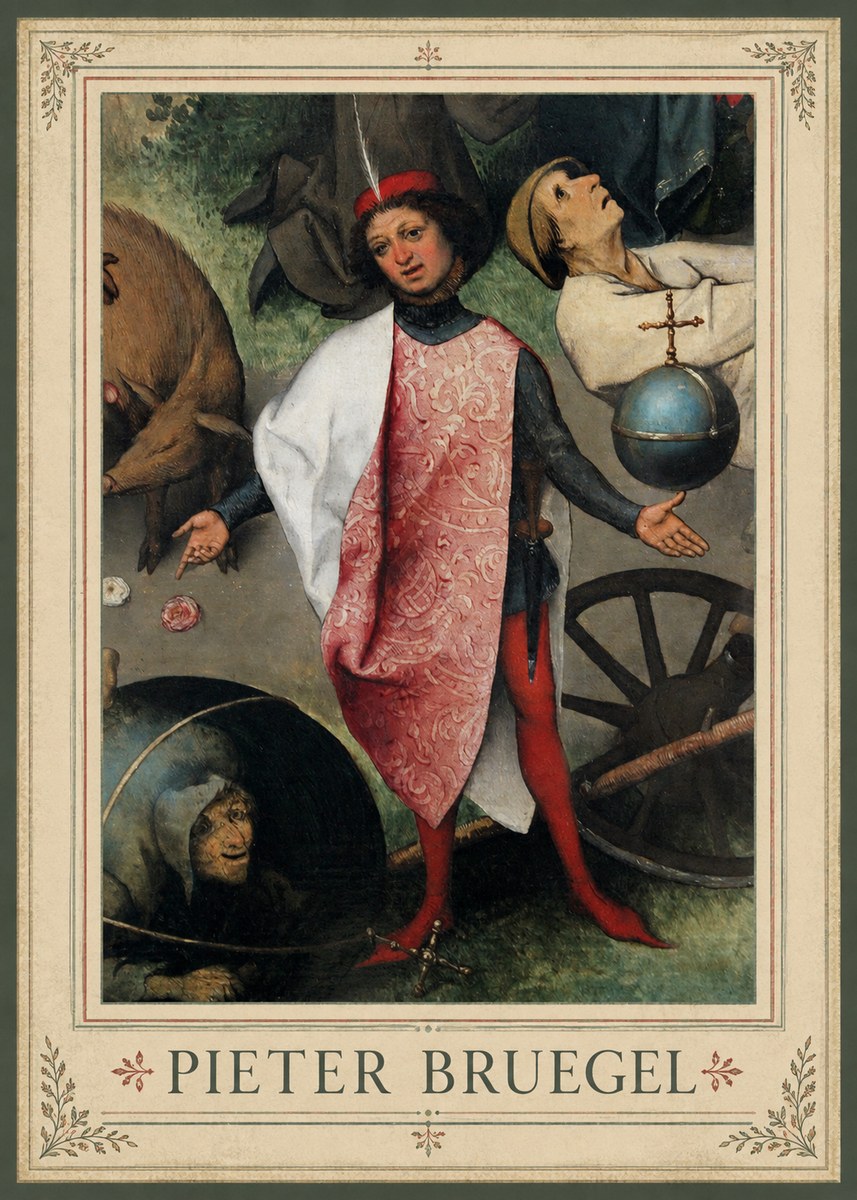Pieter Bruegel Netherlandish Proverbs II No1 - Affiche
