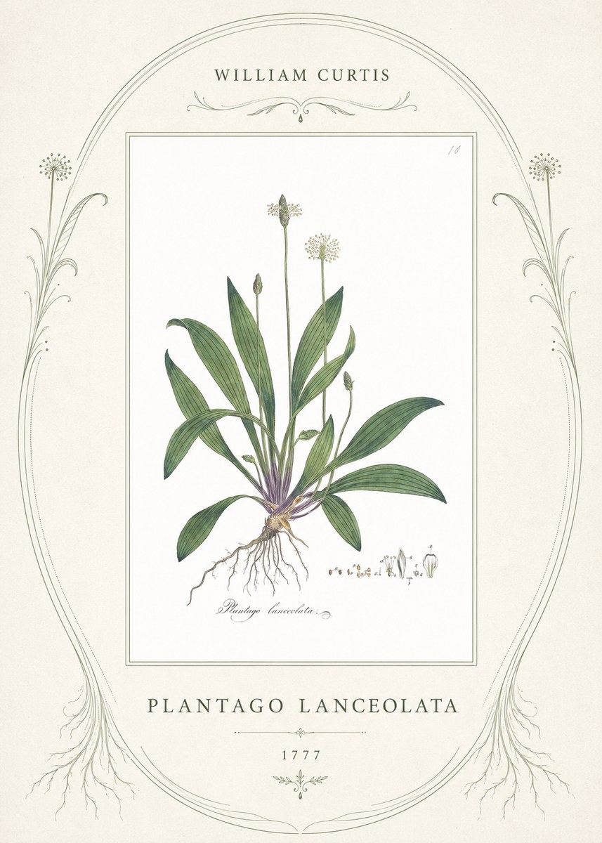 William Curtis Plantago Lanceolata I No4 - Affiche