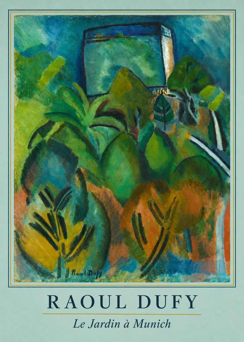 Raoul Dufy Le Jardin À Munich No3 - Affiche
