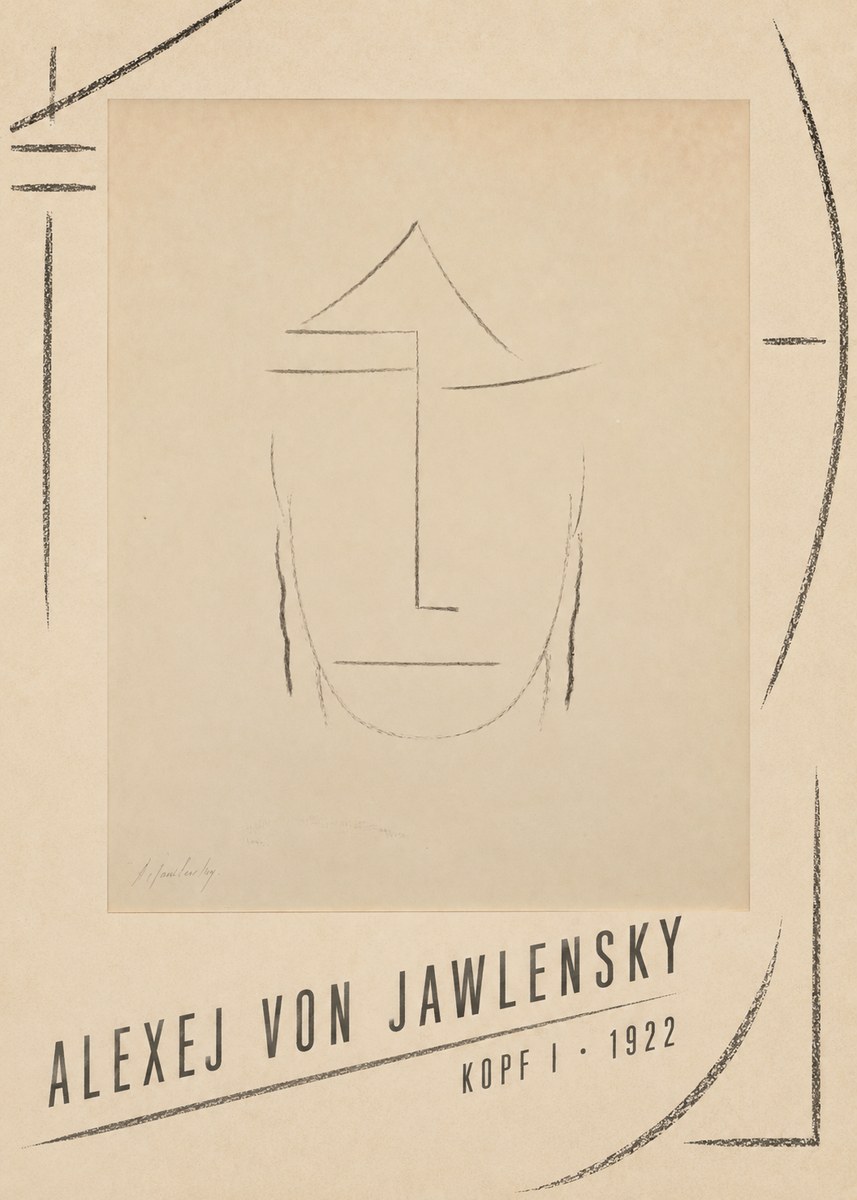 Alexej von Jawlensky Kopf I No4 - Affiche