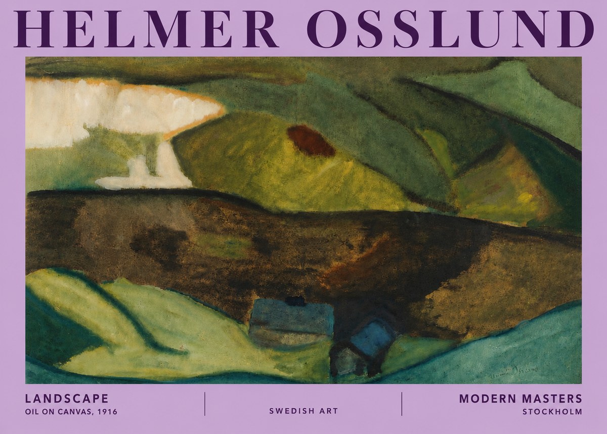 Helmer Osslund Landscape No5 - Affiche