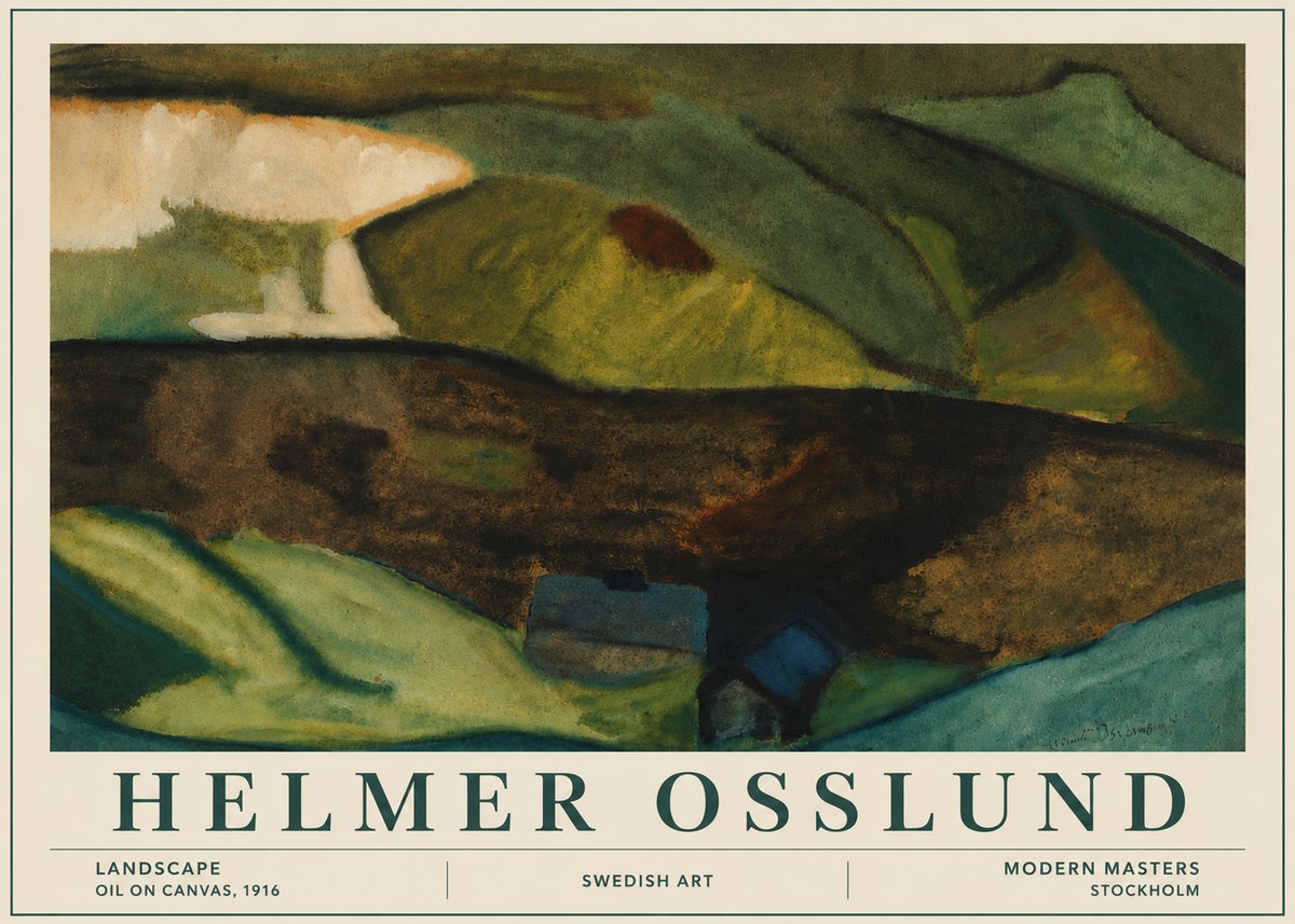 Helmer Osslund Landscape No6 - Affiche