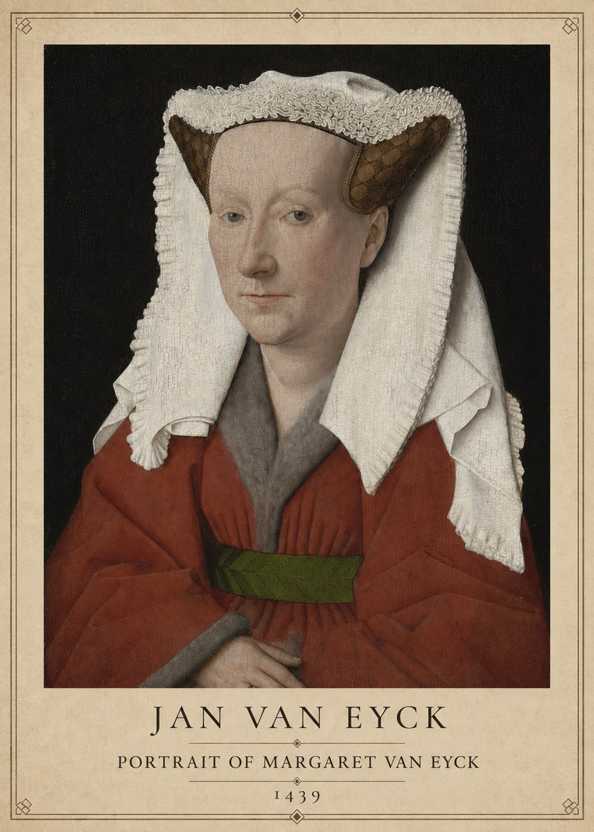 Jan van Eyck Portrait of Margaret Van Eyck I No1 - Affiche